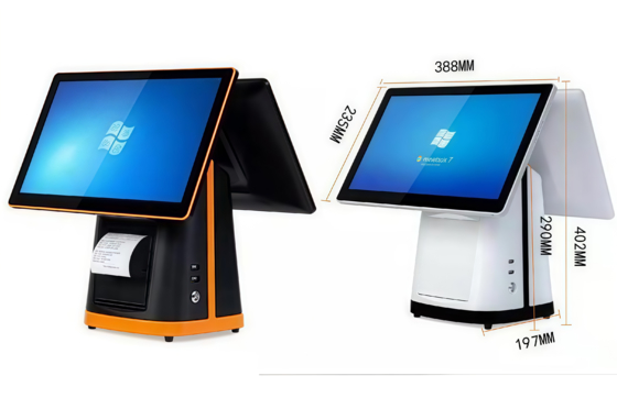 Высокая яркость 300cdm2 15,6 дюймовый двойной экран POS для розничных магазинов и ресторанов